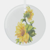 Blume Gadrden Ornament Aus Glas (Vorderseite)