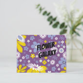 Blume Galaxy anpassen Postkarte (Stehend Vorderseite)