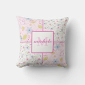 Blume Galore Mit Monogramm Kissen (Vorderseite)