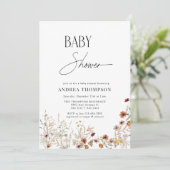 Blume Garden Babydusche Einladung (Stehend Vorderseite)
