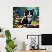 *~* Blume Garden Kitty Cat 5:4 Feline Kitten Poster (Heimbüro)