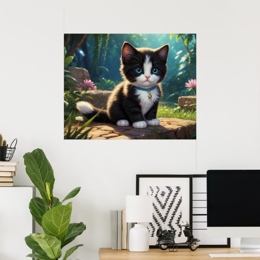 *~* Blume Garden Kitty Cat 5:4 Feline Kitten Poster (Heimbüro)