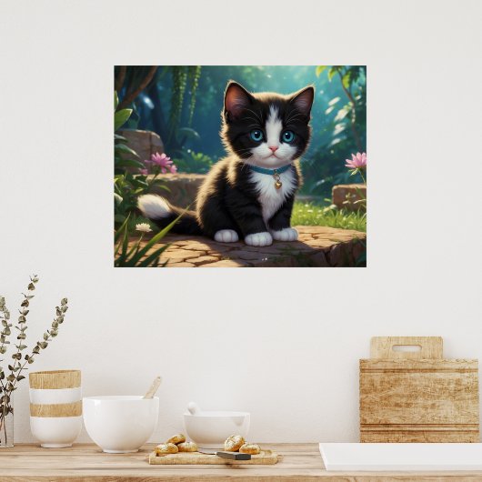 *~* Blume Garden Kitty Cat 5:4 Feline Kitten Poster (Küche)
