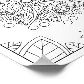 Blume Garden Mandala Coloring Poster (Ecke)