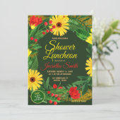 Blume Garden Party Lugano Dusche Einladung (Stehend Vorderseite)