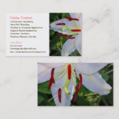 Blume Gardener Business Card Visitenkarte (Vorne/Hinten)