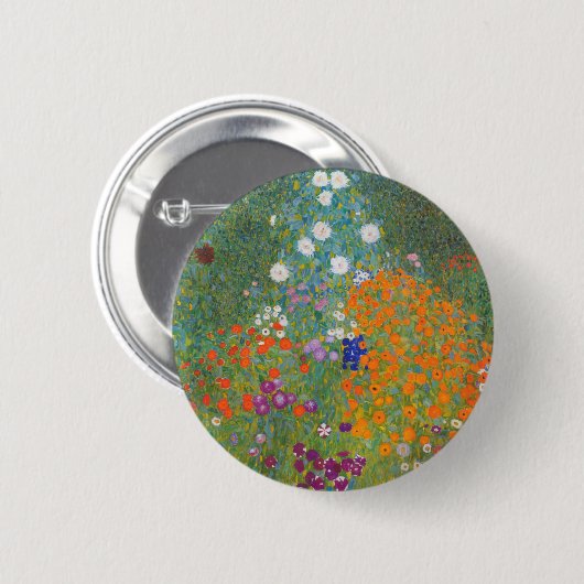 Blume+Garten+klimt+gustav+Hütte Button (Vorne & Hinten)