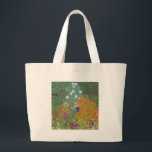 Blume Garten klimt gustav Hütte Jumbo Stoffbeutel<br><div class="desc">Ein klassisches Kunstwerk von Gustav Klimt,  Hütte Garden,  Bauergarten,  1907,  ist ein nahes Blumengarten,  ein buntes Blumengemälde.</div>