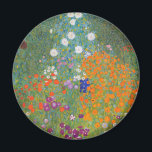 Blume Garten klimt gustav Hütte Magnet<br><div class="desc">Ein klassisches Kunstwerk von Gustav Klimt,  Hütte Garden,  Bauergarten,  1907,  ist ein nahes Blumengarten,  ein buntes Blumengemälde.</div>