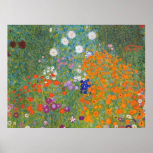 Blume+Garten+klimt+gustav+Hütte Poster