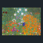 Blume Garten klimt gustav Hütte Poster<br><div class="desc">Ein klassisches Kunstwerk von Gustav Klimt,  Hütte Garden,  Bauergarten,  1907,  ist ein nahes Blumengarten,  ein buntes Blumengemälde.</div>