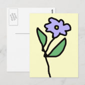 Blume - Garten Postkarte (Vorne/Hinten)