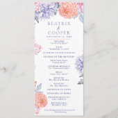 Blume Gartenanlage | Hochzeit Programm (Vorderseite)