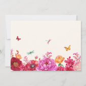 Blume Gartenblüte Frühjahr Foto Brautparty Einladung (Rückseite)