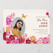 Blume Gartenblüte Frühjahr Foto Einladung (Vorne/Hinten)