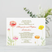 Blume Gartenhochzeit Einladung (Stehend Vorderseite)