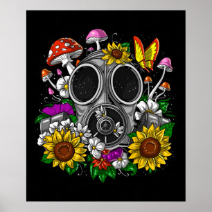 Blume Gasmaske Poster