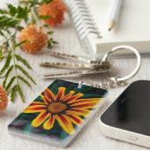 Blume Gazania Schlüsselanhänger (Vorderseite rechts)