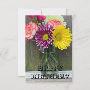 Blume Geburtskarte Dankeskarte