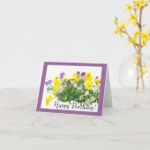 Blume Geburtskarte Karte (Gelbe Blume)