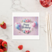 Blume Geburtstag luxuriös und extravagant Serviette (Beispiel)