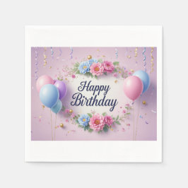 Blume Geburtstag luxuriös und extravagant Serviette