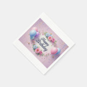 Blume Geburtstag luxuriös und extravagant Serviette (Ecke)