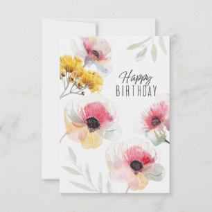 Blume Geburtstagkarte Moderne Blumengrüße