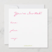 Blume Geburtstagsmädchen Party Einladung (Rückseite)