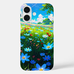 Blume-Gefleckte Frühjahrswiese iPhone 16 Hülle