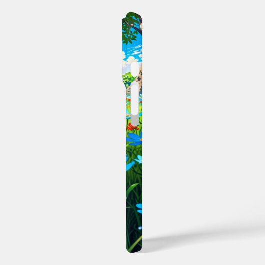 Blume-Gefleckte Frühjahrswiese Case-Mate iPhone Hülle (Rückseite / Links)