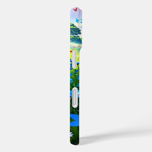 Blume-Gefleckte Frühjahrswiese Case-Mate iPhone Hülle (Rückseite / Rechts)