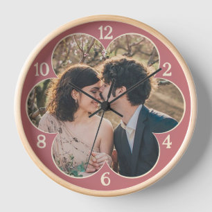 Blume geformt Einfach benutzerdefiniertes Fotomode Uhr