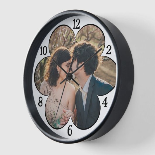 Blume geformt florale leicht angepasste Fotovorlag Uhr (Winkel)