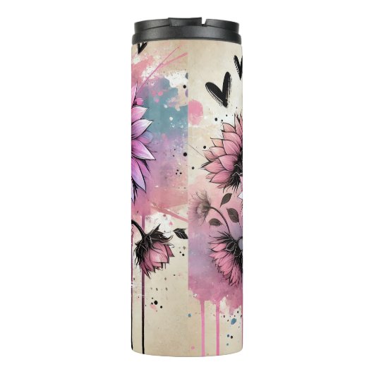 Blume gelassen thermosbecher (Rückseite)