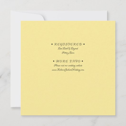 Blume, Gelb, Brautparty, Einladung (Rückseite)