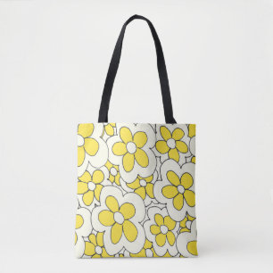 Blume gelb, handgezeichnet tasche