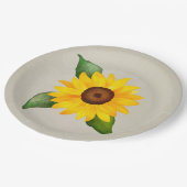 Blume Gelb Pappteller (Schrägansicht)