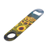 Blume Gelb Speed Flaschenöffner (Rückseite Schrägansicht)