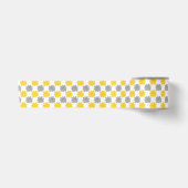 Blume Gelb und Grau Satinband (Vorderseite)