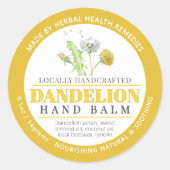 Blume Gelbbalsam-Zinn-Etikett Runder Aufkleber (Vorderseite)