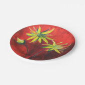 Blume Gelbe Blumenkunst, kundenspezifisch Papier T Pappteller (Schrägansicht)