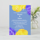 Blume Gelbe Blütenblütenblüte Hochzeit Einladung (Stehend Vorderseite)