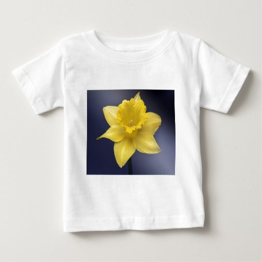 Blume Gelbe Narzisse Aquarellfarbe Baby T-shirt (Vorderseite)