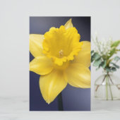 Blume Gelbe Narzisse Aquarellfarbe Briefpapier (Stehend Vorderseite)