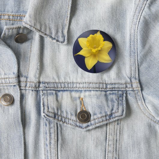 Blume Gelbe Narzisse Aquarellfarbe Button (Beispiel)