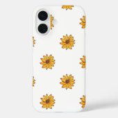 Blume Gelbes Handgezeichnetes Muster Case-Mate iPhone Hülle (Rückseite)