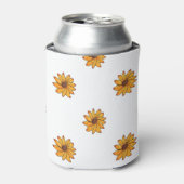 Blume Gelbes handgezogenes Tintenmuster Dosenkühler (Kanne Vorderseite)