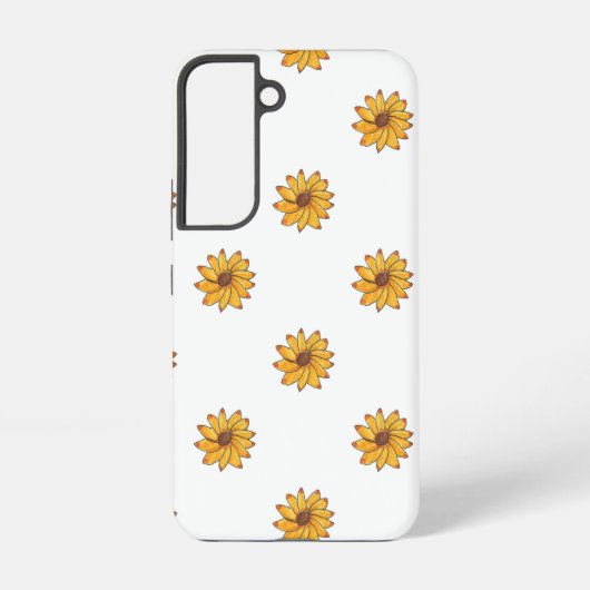 Blume Gelbes Markierungsfarbmuster Samsung Galaxy Hülle (Rückseite)