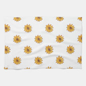 Blume Gelbes Muster Geschirrtuch (Horizontal)